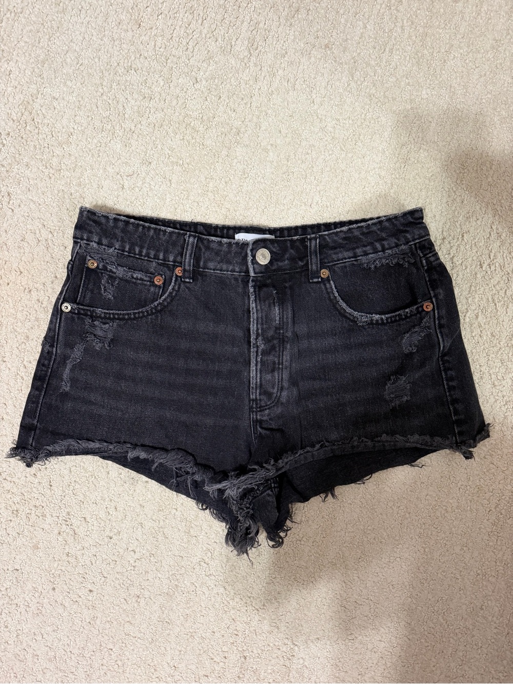 Zara Women’s Black Denim Shorts